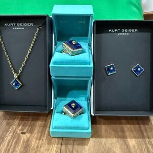Kurt Geiger Blue and Gold Jewelry Set- NWT GORGEOUS